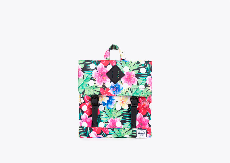 Herschel Supply Kids – aktovka pro děti – květinový vzor, dětská aktovka, barevná, růžový batoh, baťůžek