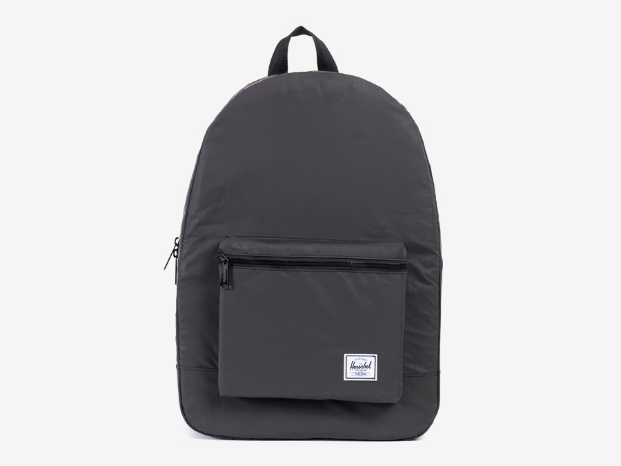 Herschel Supply — skládací batoh, reflexní, černý — Day/Night — Packable Daypack