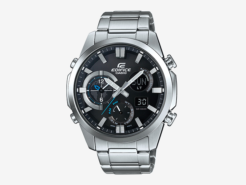 Casio Edifice ERA-500D-1A — pánské hodinky, náramkové, analogové, digitální, luxusní, ocelový náramek, ocelové pouzdro