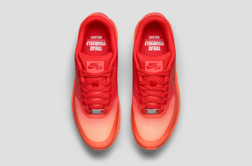 Nike Air Max 90 Hyp — London – Aperitivo — City Collection — dámské boty, horní pohled — oranžové, červené