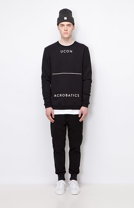 Ucon Acrobatics — černá mikina, pánská — joggers kalhoty, černé — pánské oblečení — podzim/zima 2015