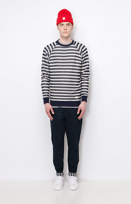 Ucon Acrobatics — černo-bílá pruhovaná mikina, pánská — kalhoty, černé — pánské oblečení — podzim/zima 2015