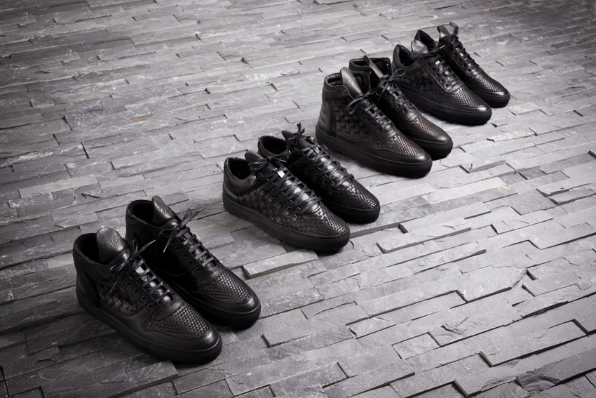 Filling Pieces — boty, černé, tenisky, sneakers, kotníkové — dámské, pánské — Woven Black