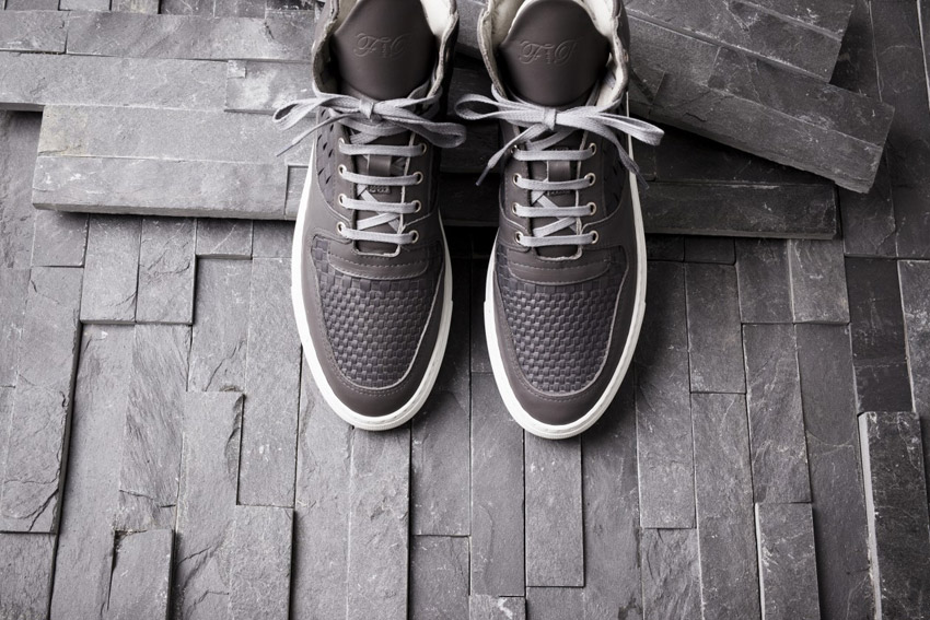 Filling Pieces — šedé boty, teinsky, kotníkové sneakers — dámské, pánské — Woven Grey