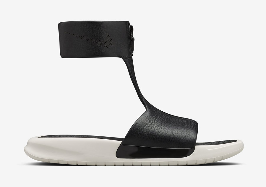 NikeLab Benassi Cuff Lux Sandal — sandály, letní, luxusní — dámské — černé, bílé