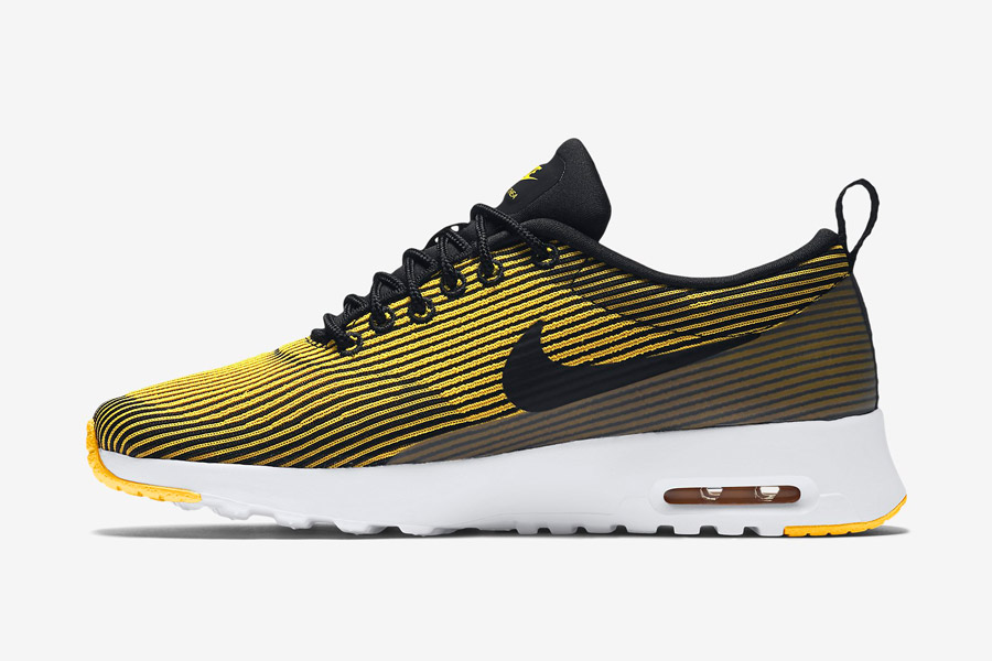 Nike Air Max Thea Jacquard — dámské boty — žluté — tenisky s pruhy, sneakers — textilní, veganské