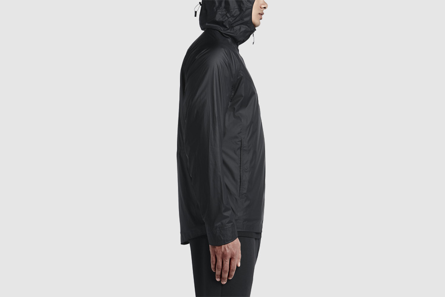 NikeLab Transform Jacket — pánská sportovní bunda s kapucí — černá — dvojitá bunda