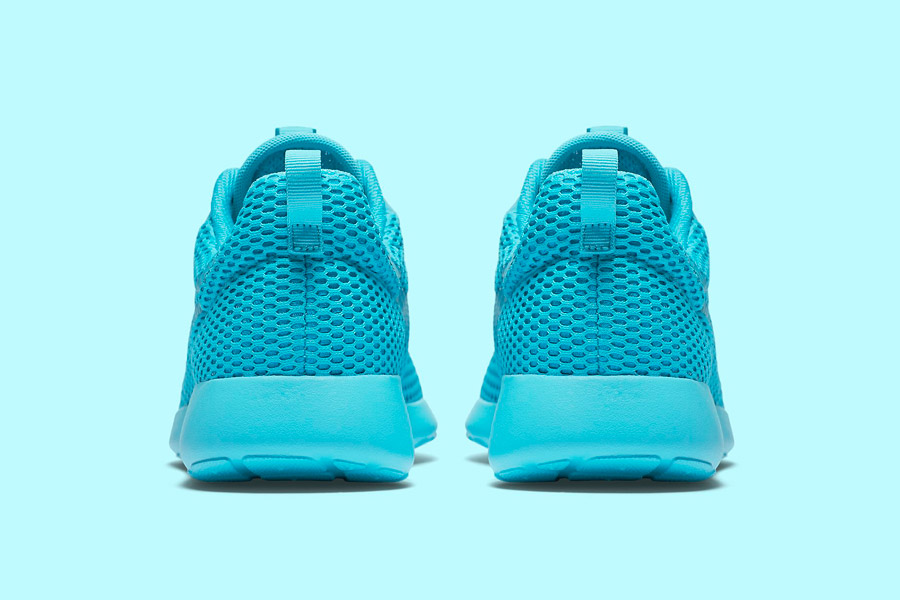 Nike Roshe One Hyper Breathe — zadní pohled — modré, tyrkysové, blue, cyan — běžecké sneakers