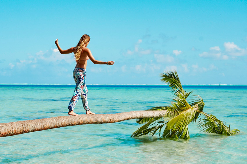 Roxy — barevné joggers plážové kalhoty, dámské — lookbook — jaro/léto 2016