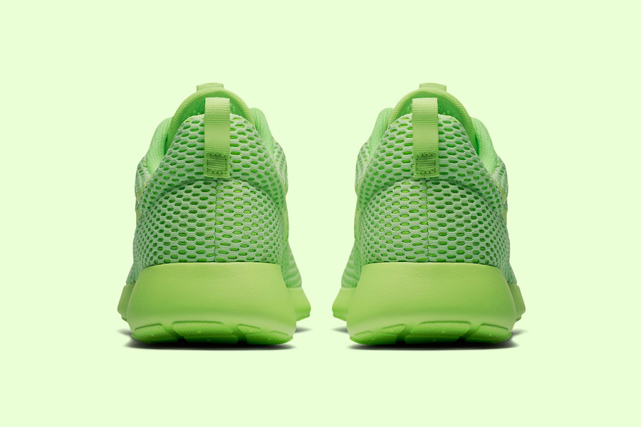 Nike Roshe One Hyper Breathe — zadní pohled — zelené, green — běžecké sneakers