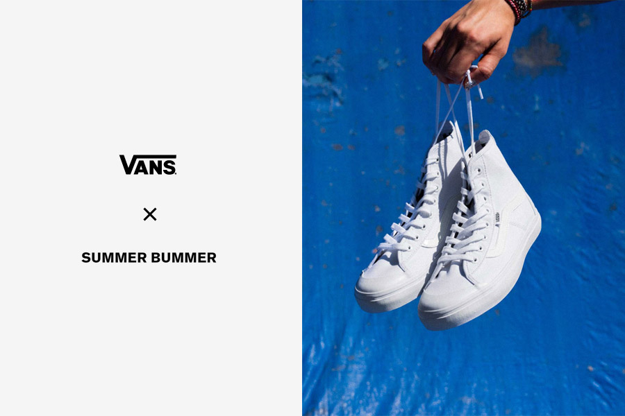Vans x Summer Bummer — dámské plátěné kotníkové boty Dazie-Hi — bílé kecky