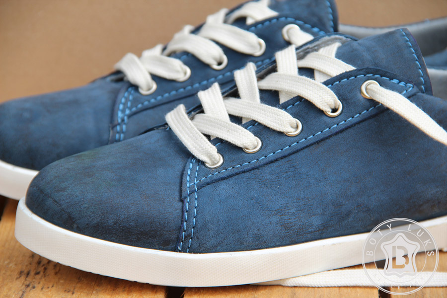 BotyLuks — české boty — české tenisky — kožené — vycházkové tenisky — pánské, dámské — modré