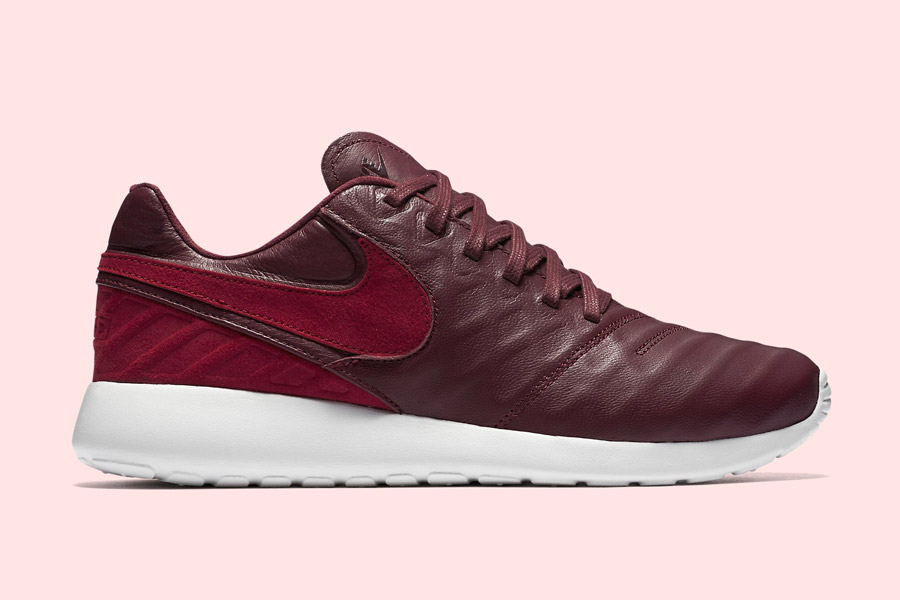 Nike Roshe Tiempo VI QS — tenisky, kožené boty — pánské, dámské — červené, hnědo-řervené