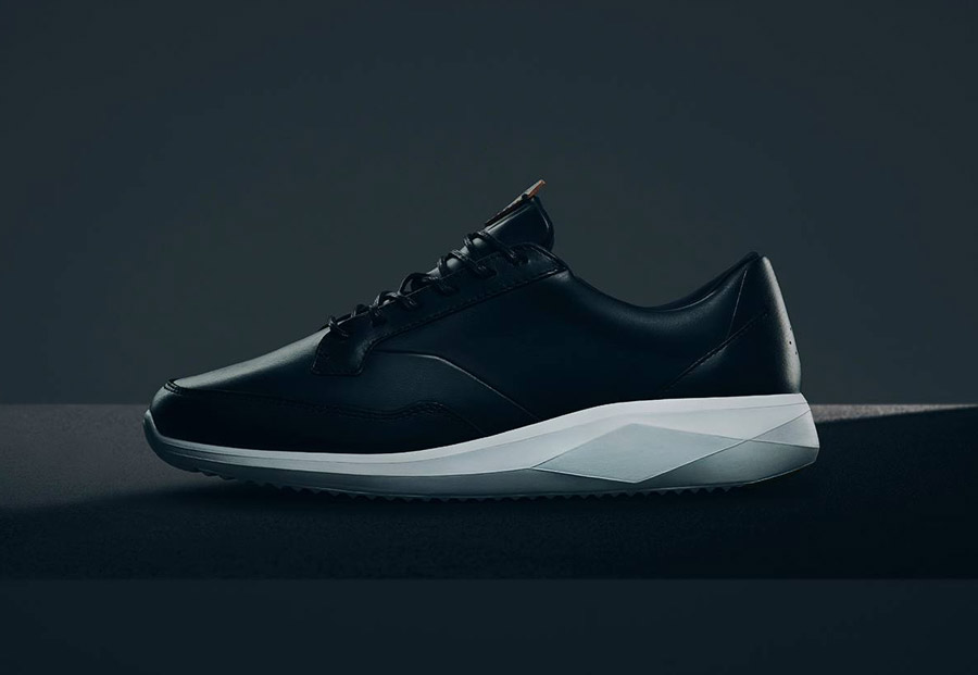 Boxfresh — Rily — futuristické tenisky — kožené — boty, sneakers — černé — pánské