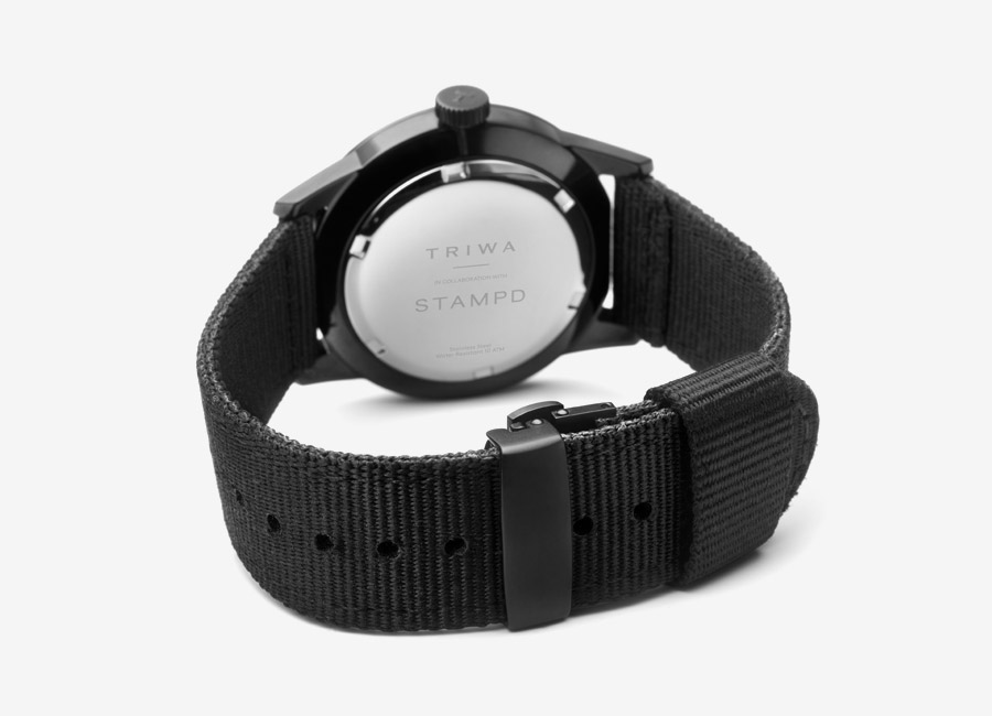 Triwa x Stampd — černé hodiny — pánské, dámské — minimalistické, náramkové