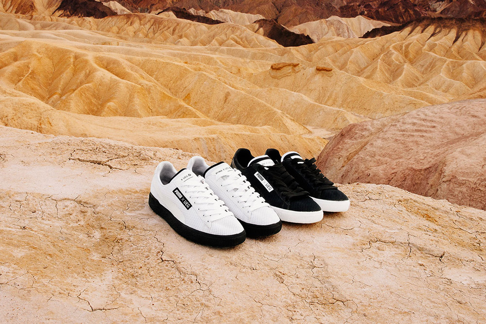 PUMA x UEG — Gravity Resistance — černé a bílé tenisky, sneakers — lookbook