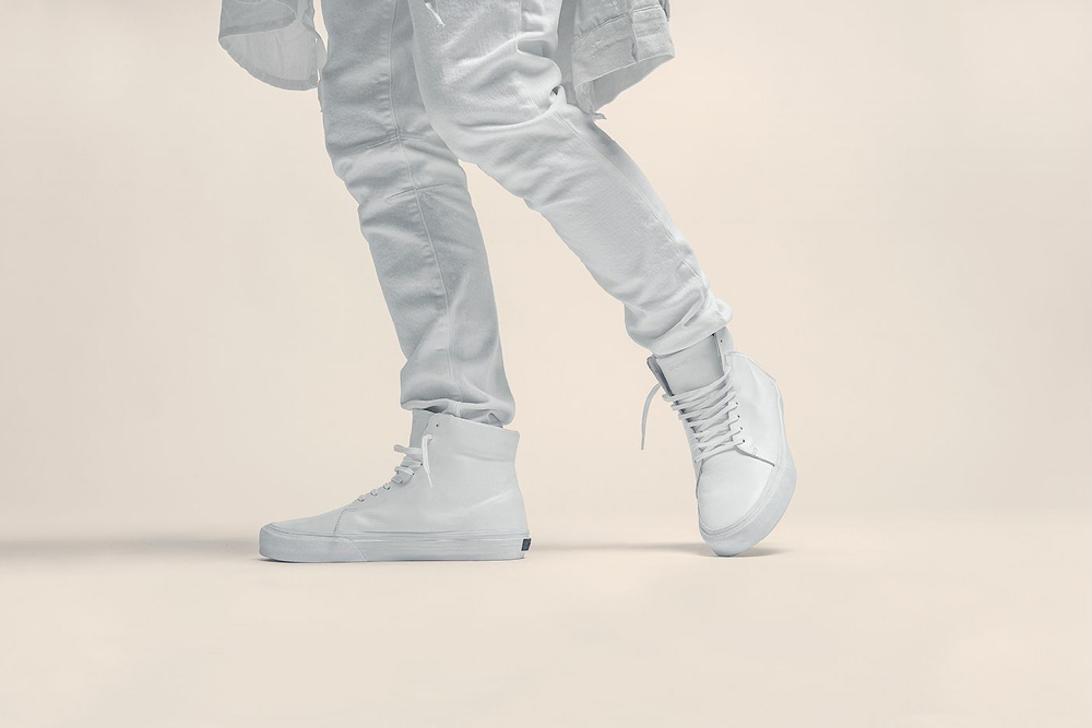 CU4TRO — pánské — kotníkové boty — Norris — vysoké sneakers — kožené — bílé — lookbook