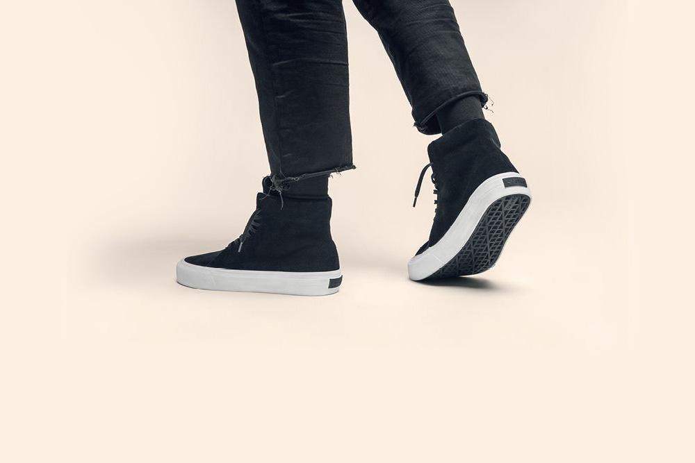 CU4TRO — pánské — vysoké sneakers — Norris — kotníkové boty — semišové — černé — lookbook