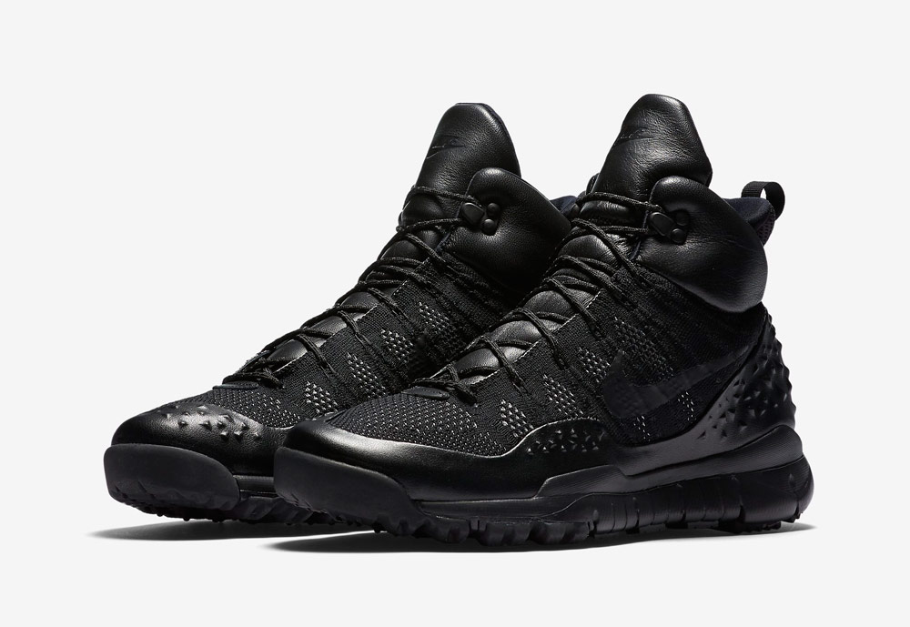 Nike Lupinek Flyknit — zimní boty — kotníkové — sneakers — černé — pánské