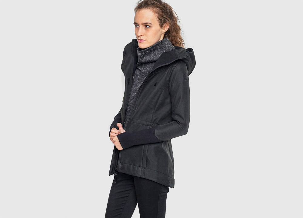 Pinetime — softshellová bunda s kapucí — dámská — černá — Southsider