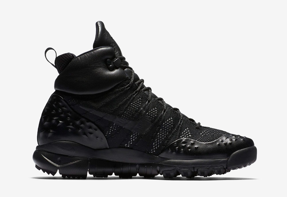 Nike Lupinek Flyknit — zimní boty — kotníkové — sneakers — černé — pánské
