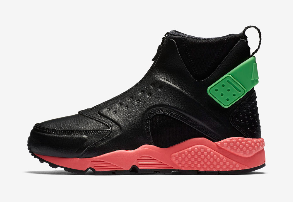 Nike Air Huarache Mid Premium — kotníkové boty — dámské — sneakers — bez tkaniček — barevné — černé