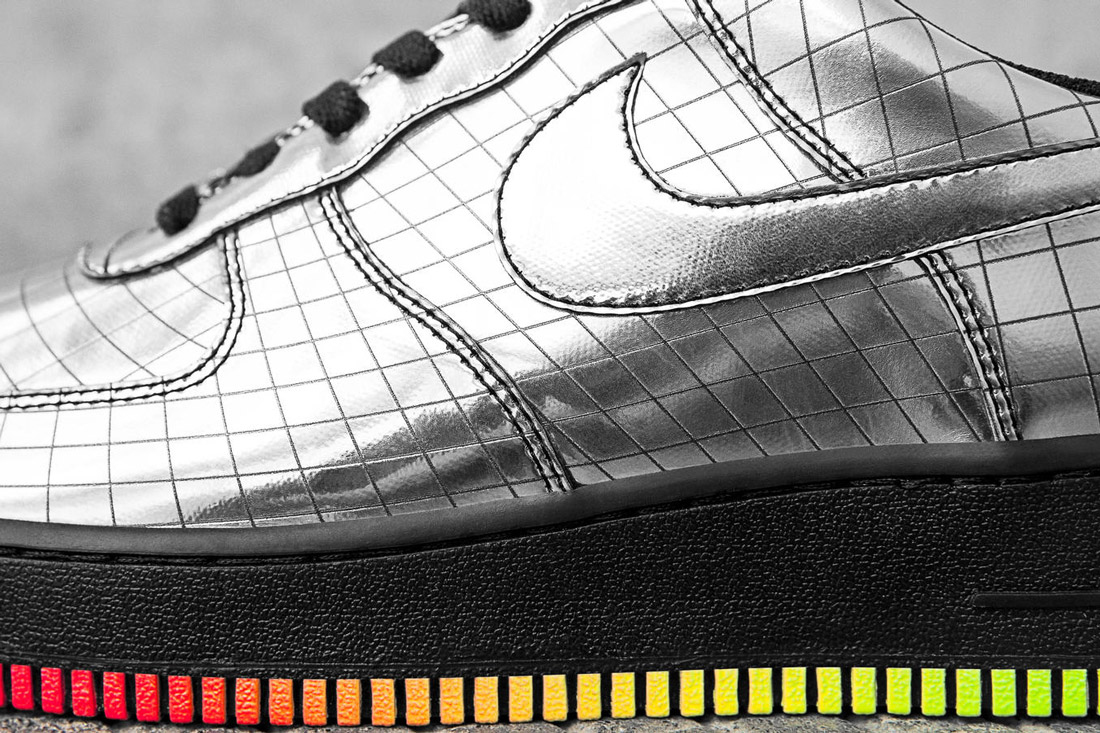 Nike Air Force 1 PE JET — Elton John — tenisky stribrne barvy — sneakers — boty