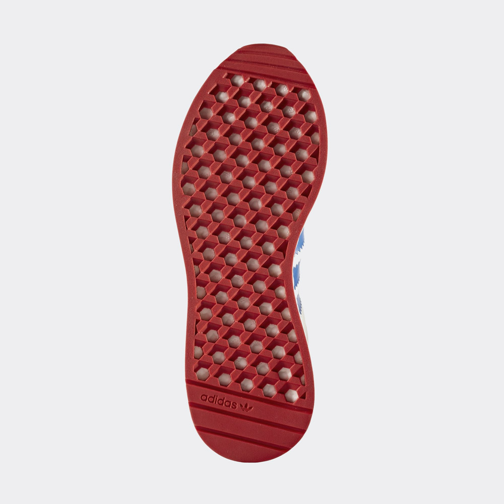 adidas Originals Iniki runner — 70' retro tenisky — červená podrážka — detail