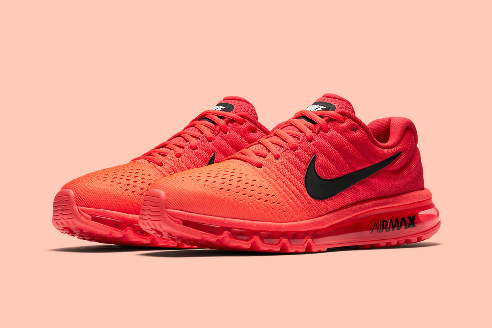 Nike Air Max 2017 — pánské boty — běžecké — tenisky — sneakers — oranžové, červené (orange, red)