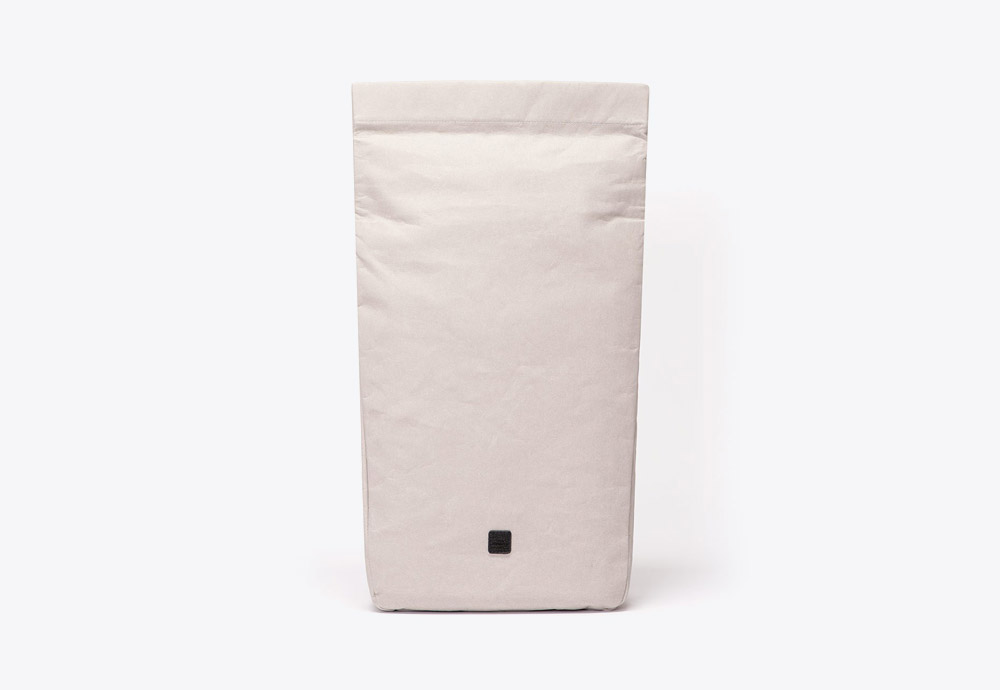 Ucon Acrobatics — batoh — roll-top — krémový, šedý — veganský z celulózy a bavlny — Albert Backpack — kolekce Paper