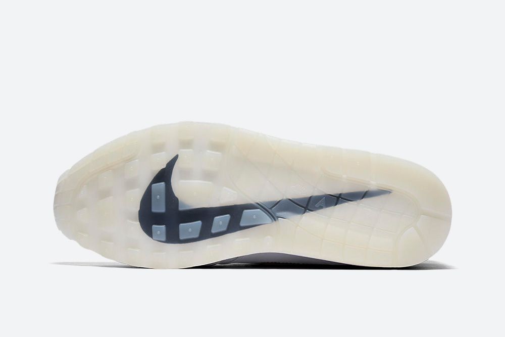 Nike Air Max 1 Premium Jewel White — Rare Ruby — podrážka