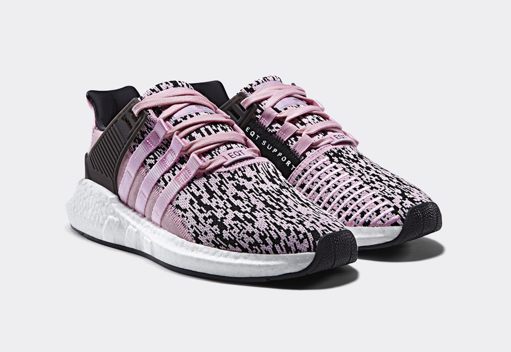 adidas Originals EQT SUPPORT 93/17 — boty — tenisky — sneakers — pánské, dámské — černo-růžové