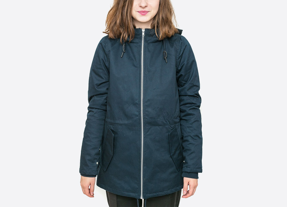 Wemoto — Ella — dámská zimní bunda s kapucí s kožíškem — parka — tmavě modrá námořnická — dark navy blue winter hooded women’s jacket — podzim/zima 2017