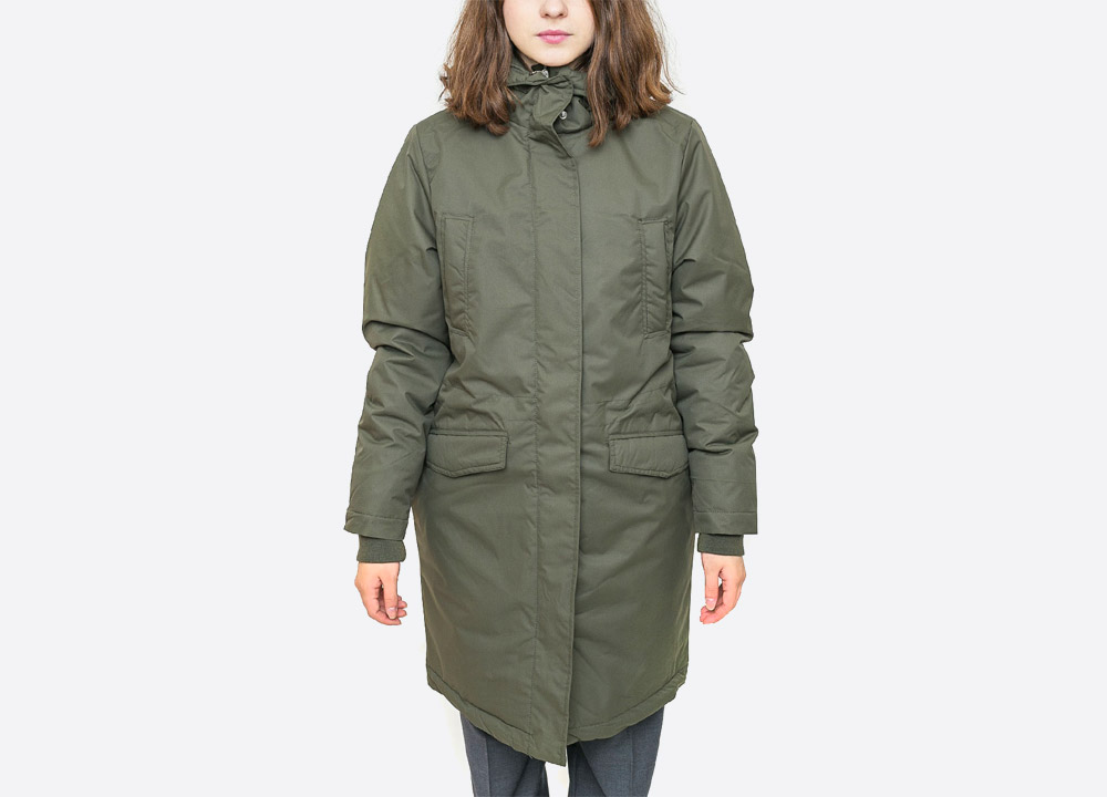 Wemoto — Darbey — dlouhá dámská zimní bunda s kapucí — parka — zelená olivová — olive green winter women’s hooded jacket — podzim/zima 2017