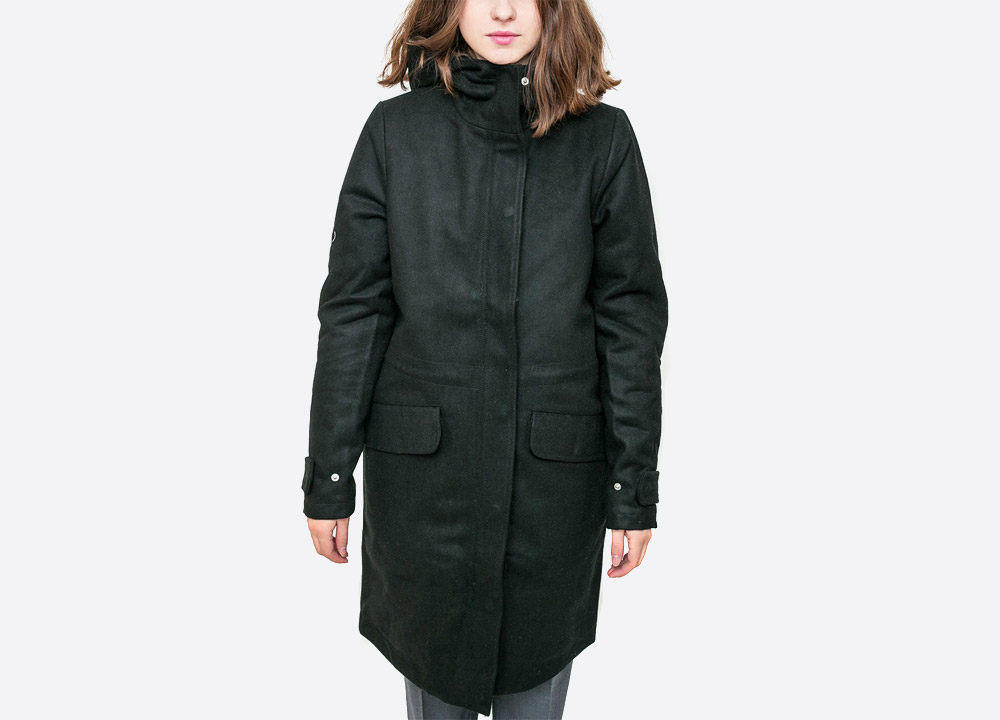 Wemoto — Sania — dámský zimní kabát s kapucí — černý — black winter women’s hooded coat — podzim/zima 2017