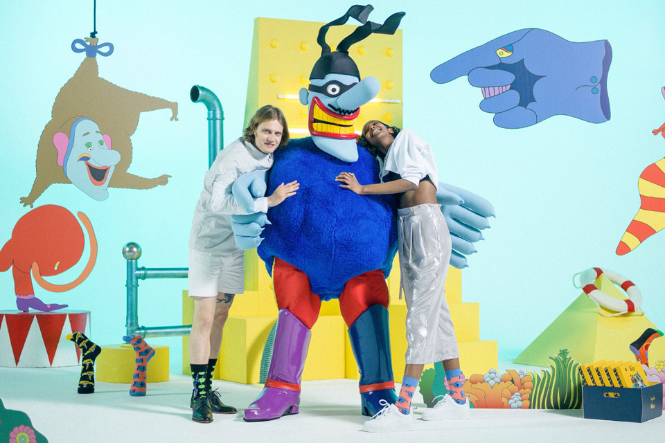 Happy Socks x The Beatles — vysoké veselé barevné ponožky — bavlněné — pánské, dámské — limitovaná edice