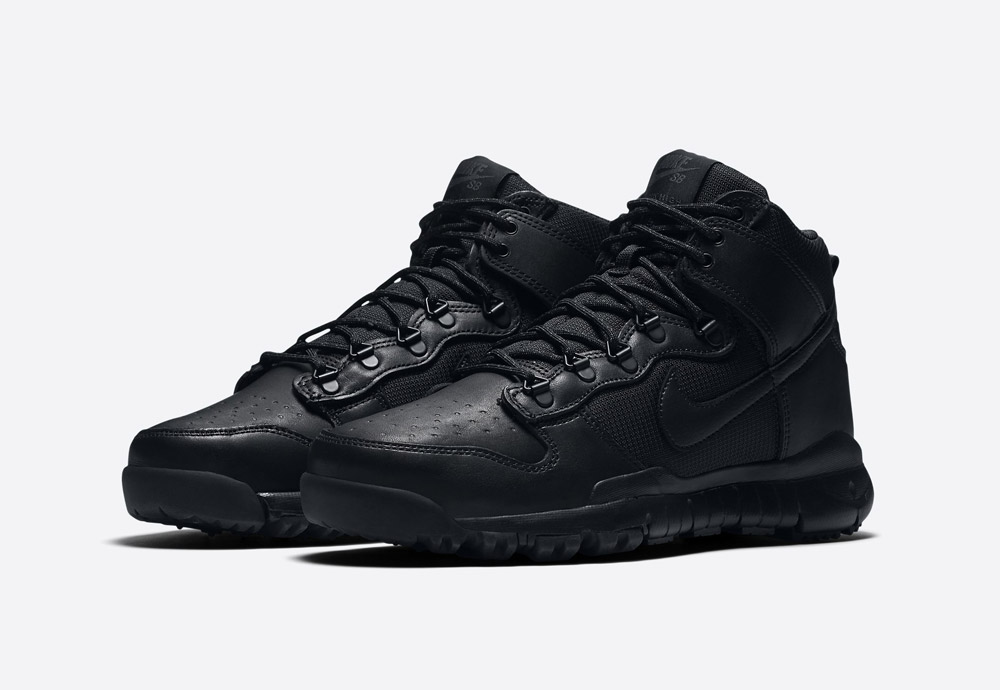 Nike SB Dunk High — vysoké zimní boty — kotníkové — černé — pánské — black men’s winter sneaker boots