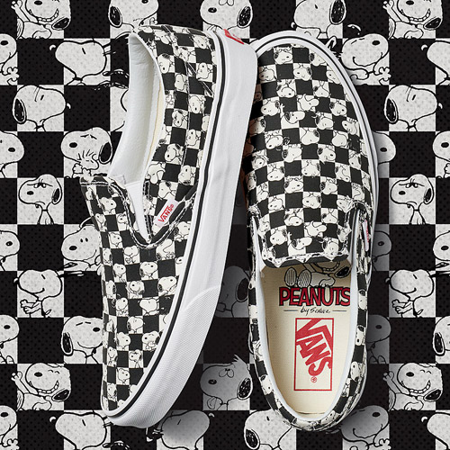 Vans x Peanuts — Slip-On — černobílé tenisky bez tkaniček — tenisky — sneakers — Snoopy