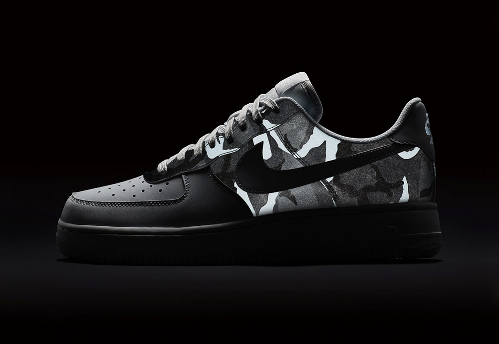 Nike Air Force 1 Low 07 LV8 Camo — maskáčové boty — tenisky — pánské — reflexní prvky — men’s camo sneakers — reflective — shoes
