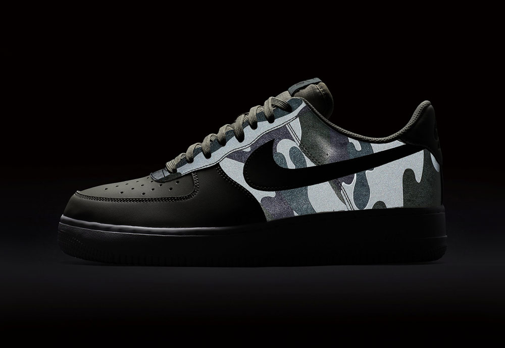 Nike Air Force 1 Low 07 LV8 Camo — maskáčové boty — tenisky — pánské — reflexní prvky — men’s camo sneakers — reflective — shoes