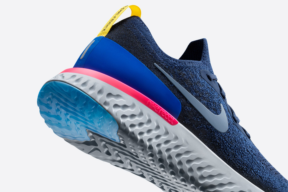 Nike Epic React Flyknit — modré boty — tenisky — sneakers
