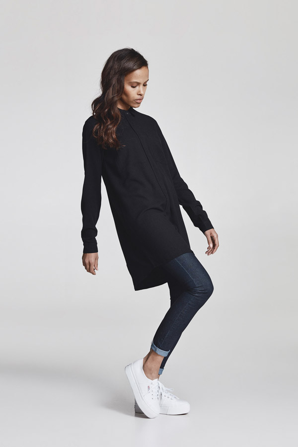 Makia — dámská dlouhá košile s dlouhým rukávem — černá — jaro 2018 — dámské oblečení