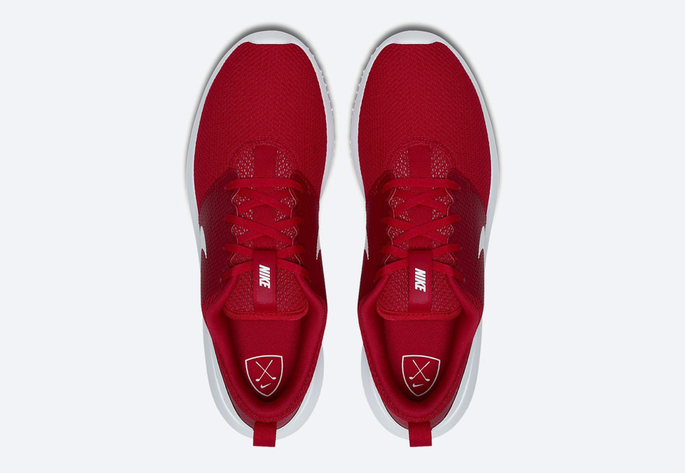 Nike Roshe G — golfové boty — pánské — červené — golfová obuv — horní pohled — golf shoes