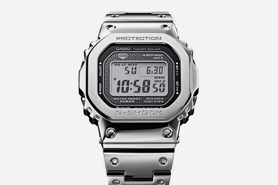 Casio G-shock — GMW-B5000D — stříbrné hodinky — digitální, náramkové — pánské, dámské — watches