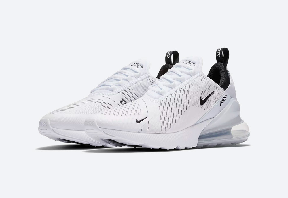 Nike Air Max 270 — boty — tenisky — pánské, dámské — Airmaxy — bílé — men’s and women’s sneakers — white