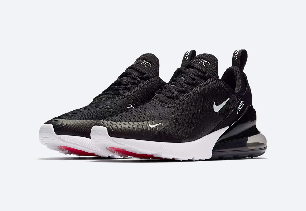 Nike Air Max 270 — tenisky — boty — pánské — Airmaxy — černé, bílá podrážka — men’s sneakers — black, white midsole