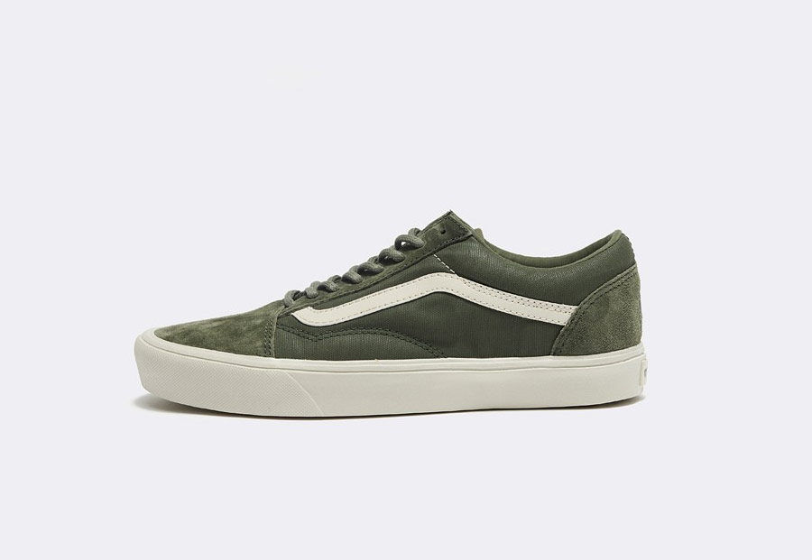 Vans x Rains — Old Skool Lite — tenisky — olivově zelené — pánské — dámské — boty — green olive sneakers, shoes