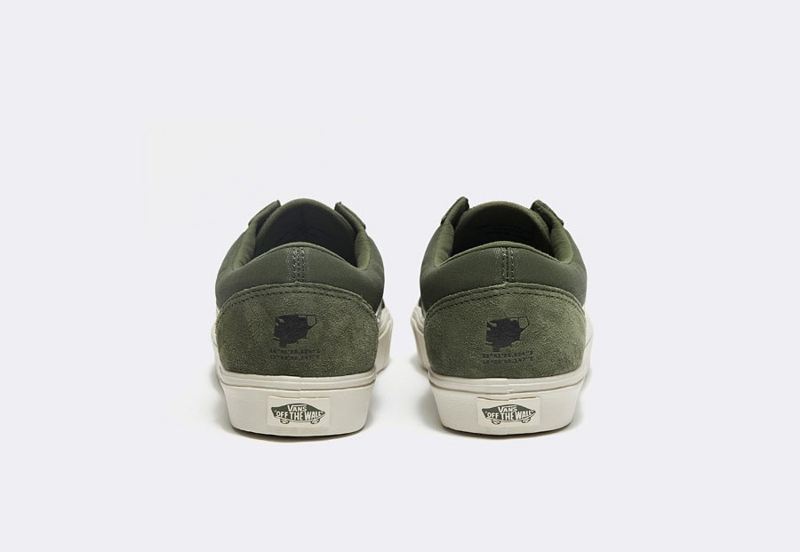 Vans x Rains — Old Skool Lite — tenisky — olivově zelené — dámské — pánské — boty — green olive sneakers, shoes