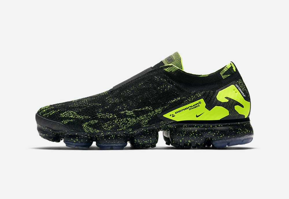 Nike Air VaporMax Moc 2 x Acronym® — boty — tenisky — sneakers — zelené/černé — black/volt/black