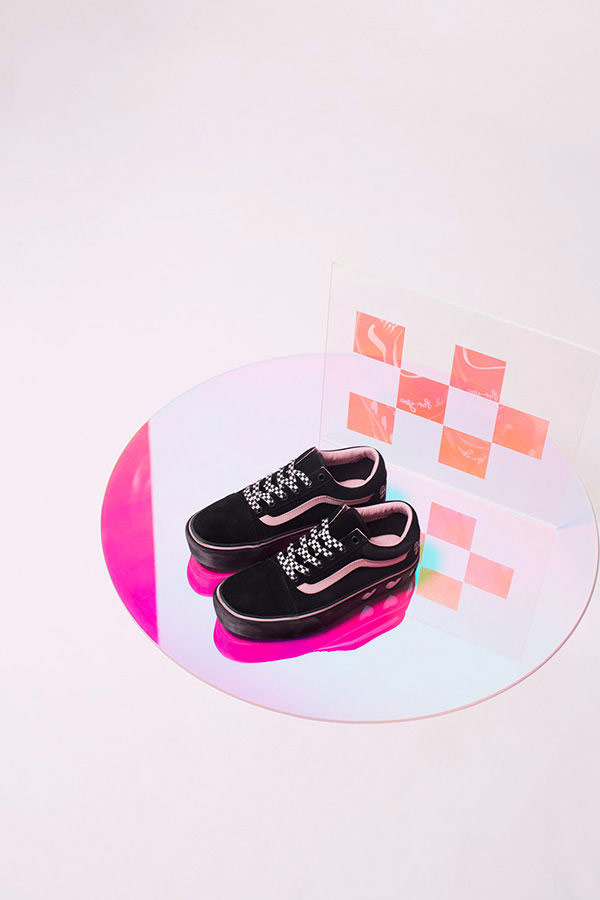 Vans x Lazy Oaf — černé boty Old Skool Platform — dámské